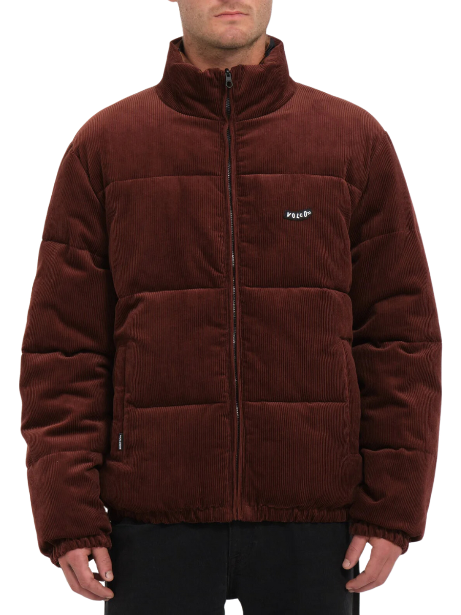 Volcom Walltz Corduroy Reversible Padded Jacket - Bitter Chocolate