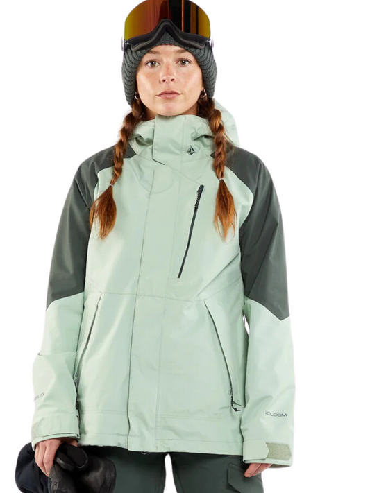 Volcom V.Co Aris Insulated GoreTex Women's Snowboard Jacket - Sage Frost