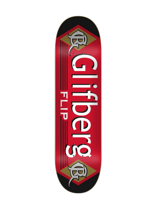 Prodotti più venduti | Tavola da skateboard Flip Glifberg Tobacco Red 8.4".