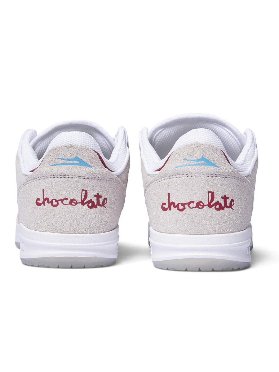 Lakai Telford Low Skateschuh – Weiß / Rotes Wildleder