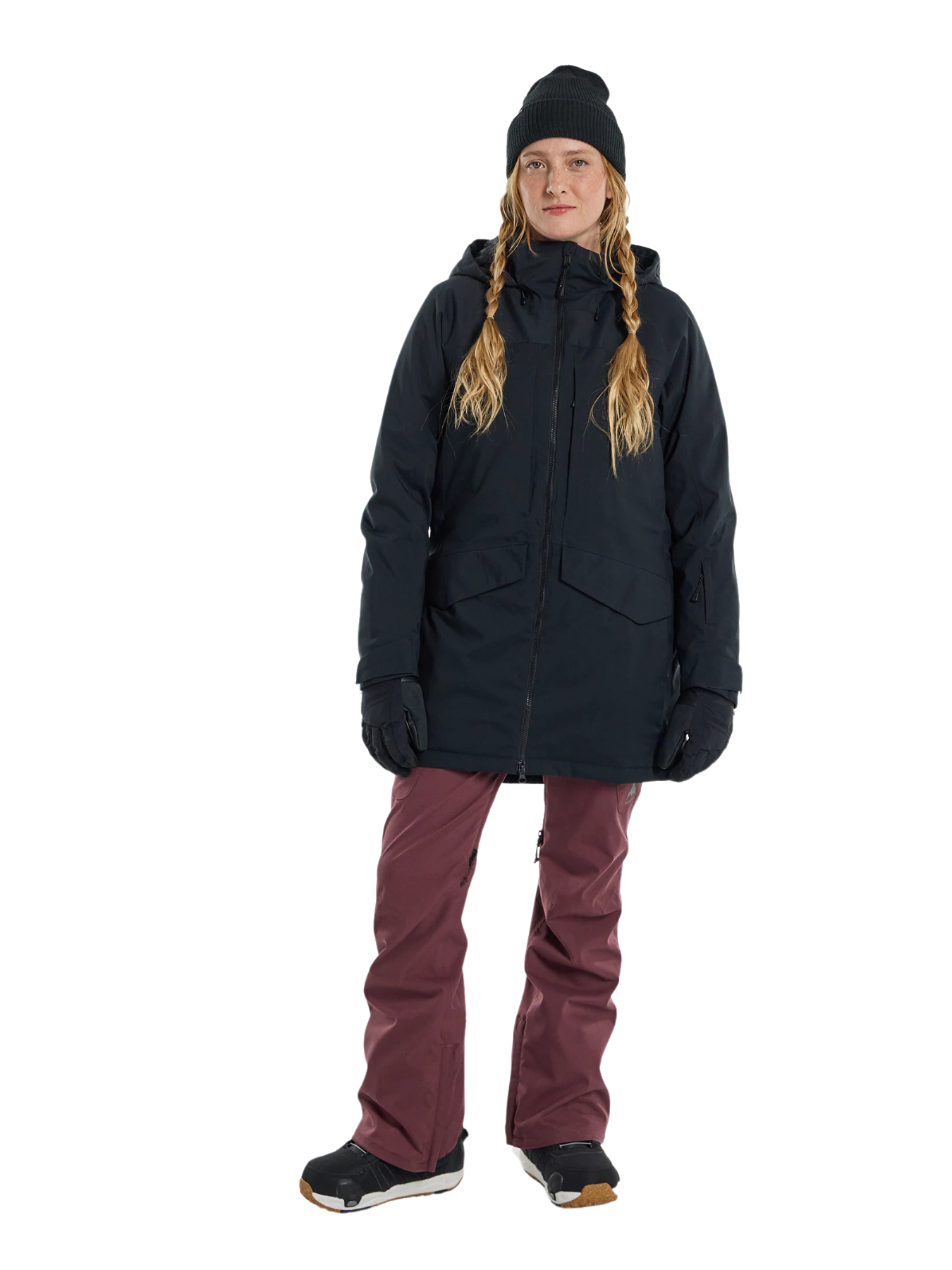 Black burton snowboard jacket on sale