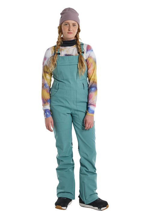 Women's snowboard pants | Burton Avalon 2L Stretch Women's Snowboard Bib - Rock Linchen