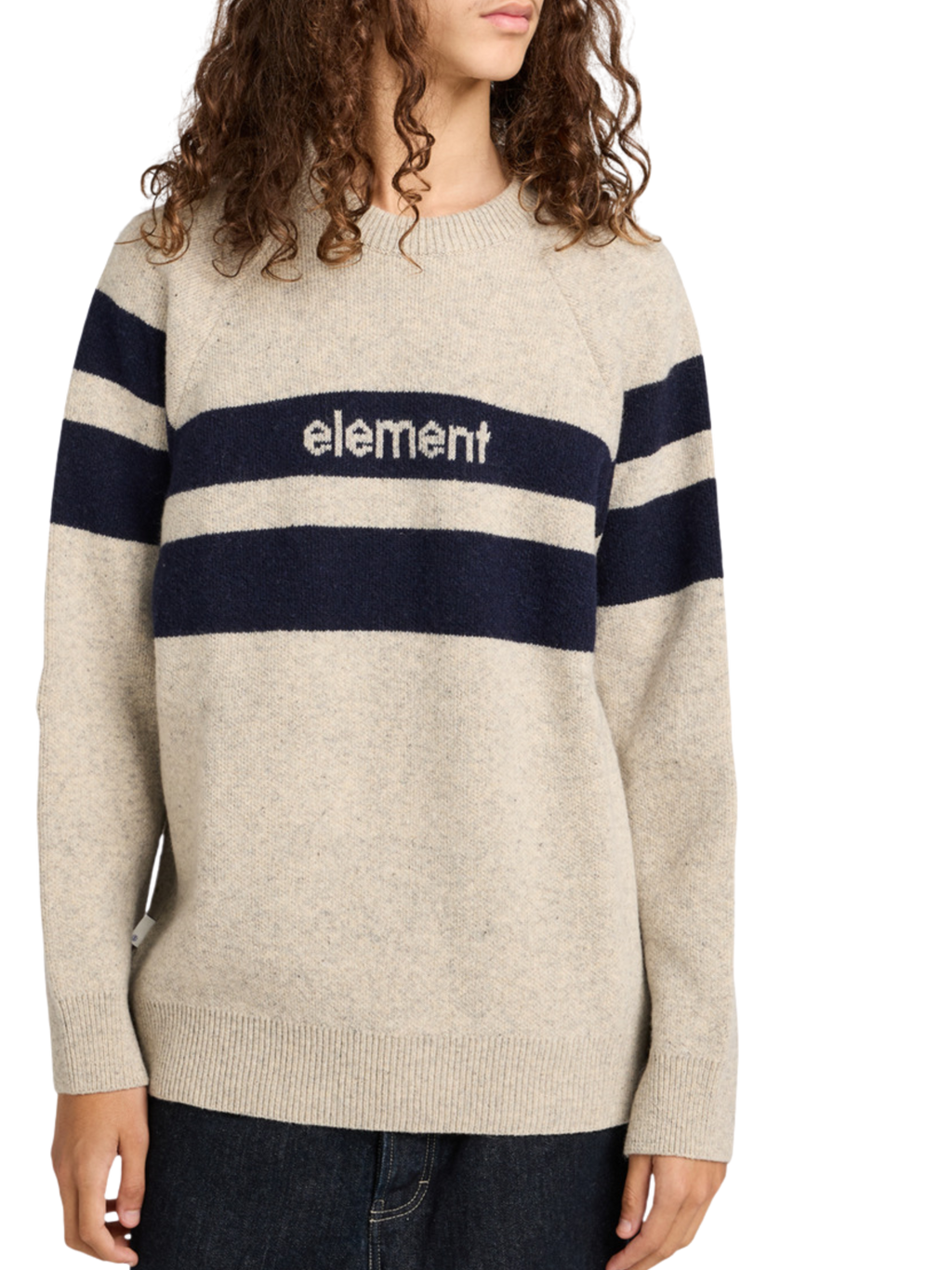Element 2000S Rib CR Pullover mit Rundhals | Oat Milk