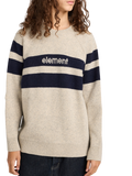 Maglione Element 2000S Rib CR a girocollo | Oat Milk