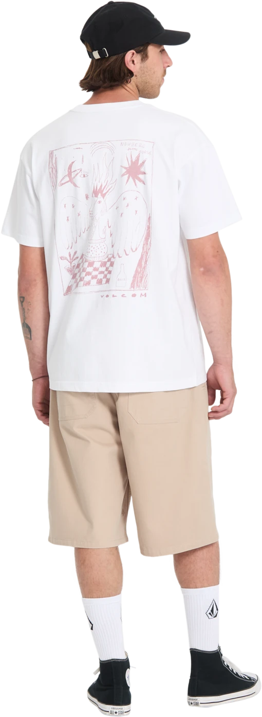 Volcom NOWHERE SST camiseta manga corta hombre detail 4 | White