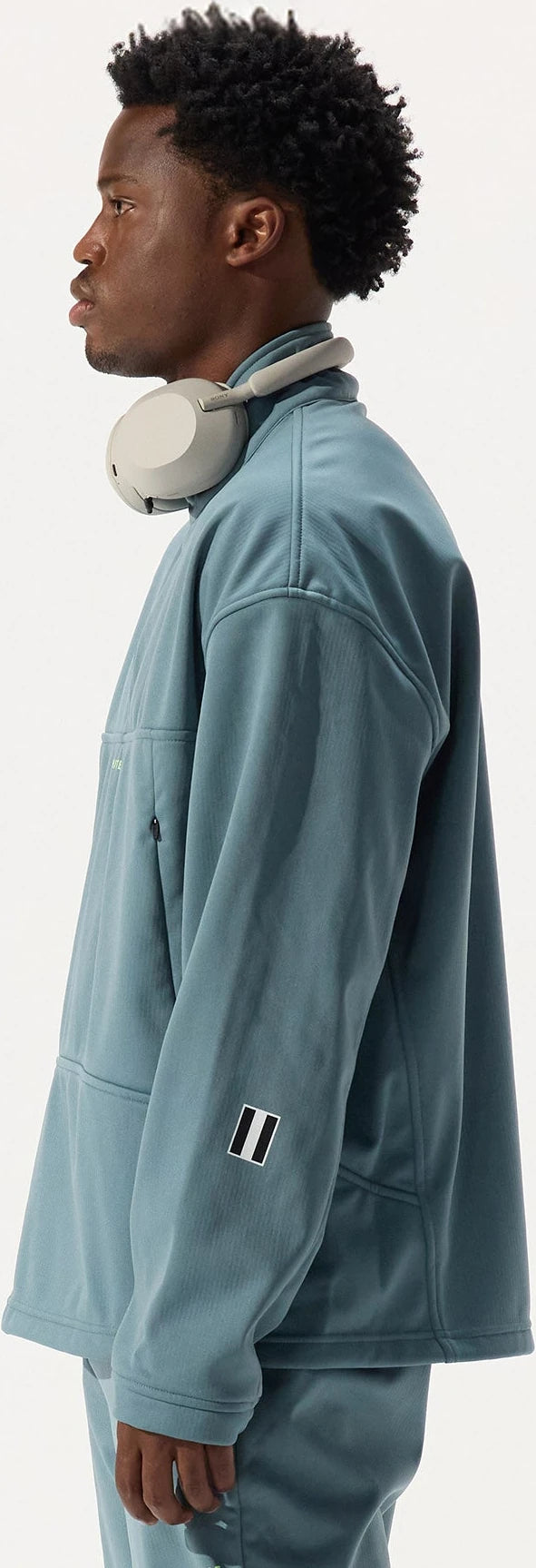 Whitespace QUARTER ZIP SOFTSHELL sudadera hombre detail 3 | Goblin Blue