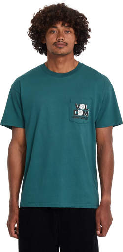 Volcom PARTED OUT POCKET SST camiseta manga corta hombre | RIFLE GREEN
