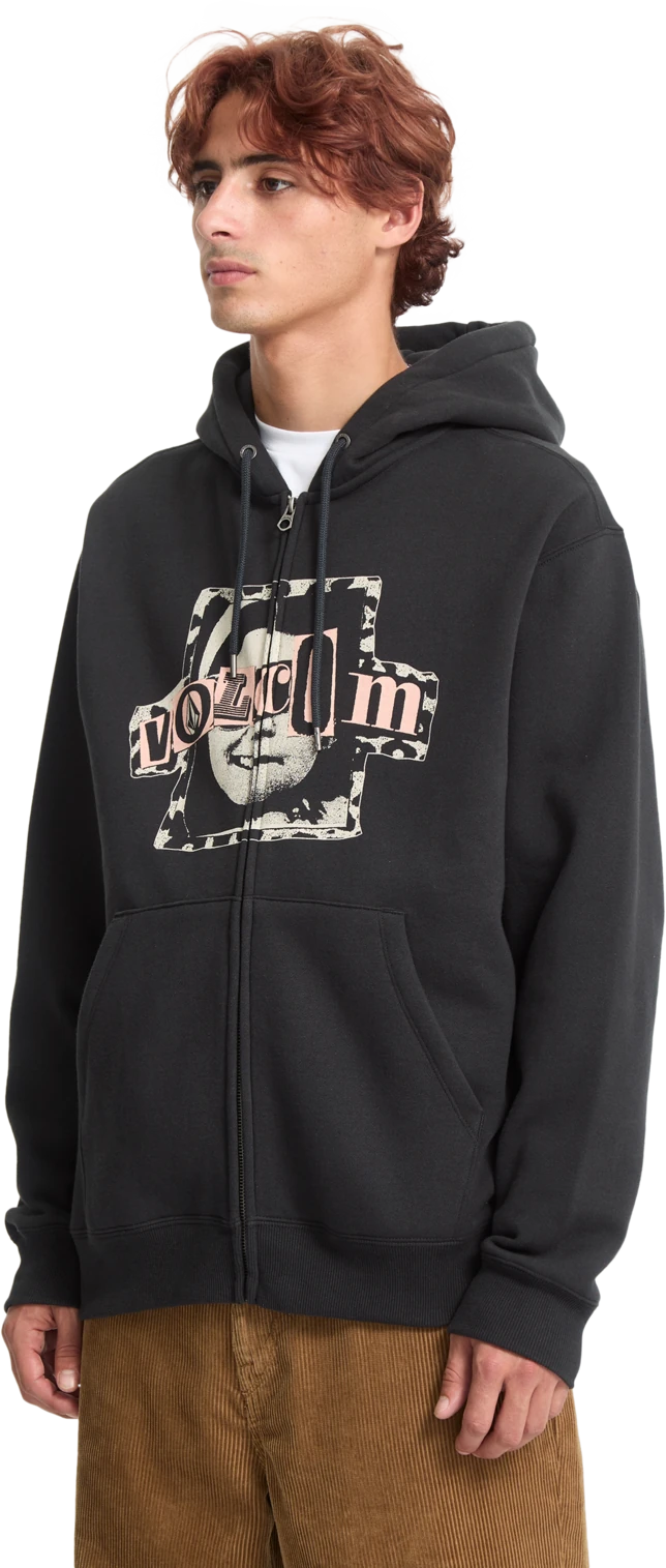 Volcom Stick Stoner sudadera con capucha hombre detail 4 | Antique Black