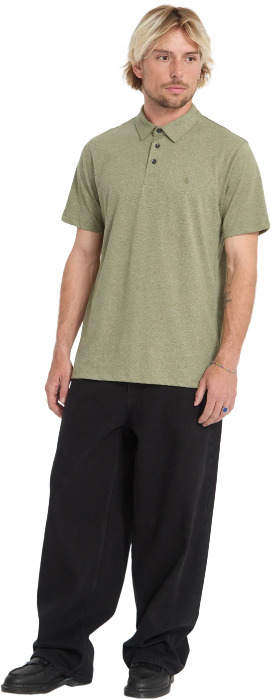 Volcom WOWZER POLO SS camisas hombre detail 4 | Thyme Green