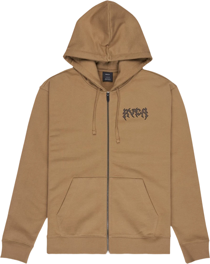 Rvca Cobra Emire Sudadera con capucha y cremallera sudadera hombre detail 2 | Marrón