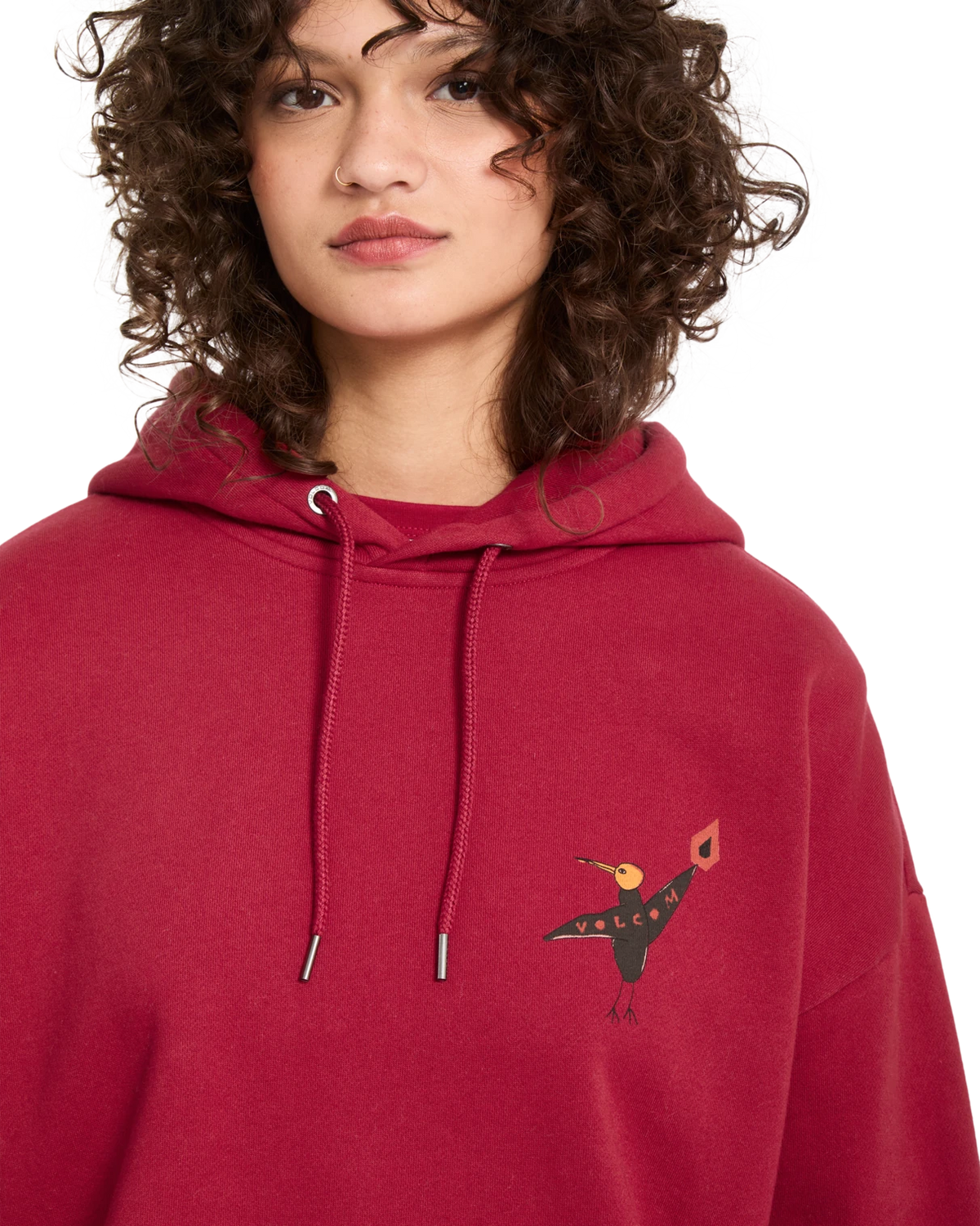 Volcom MOOVE ON PO sudadera con capucha mujer detail 3 | Deep Red