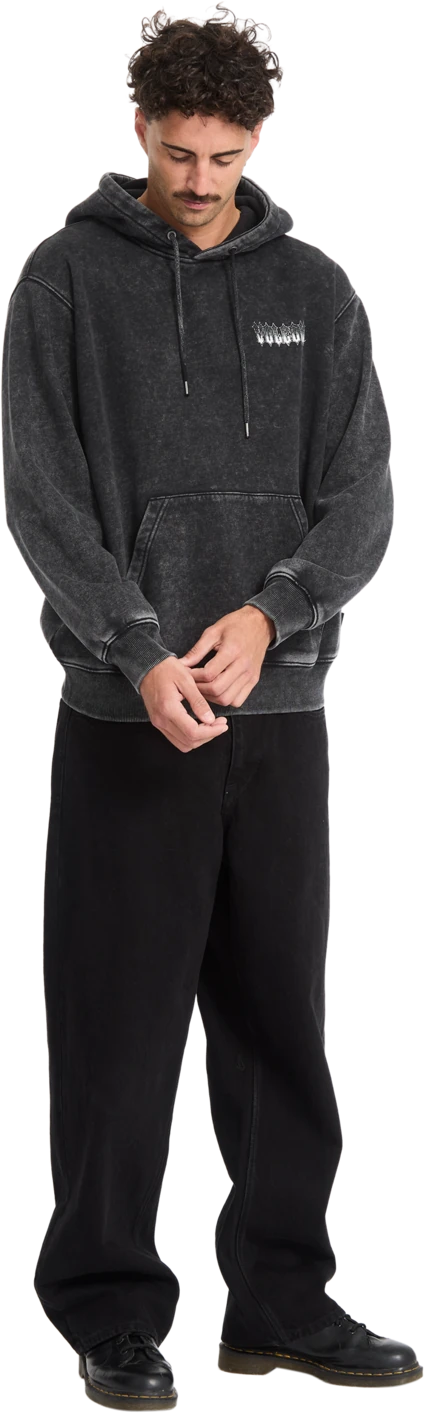 Volcom NODER PO sudadera con capucha hombre detail 5 | Light Acid Black