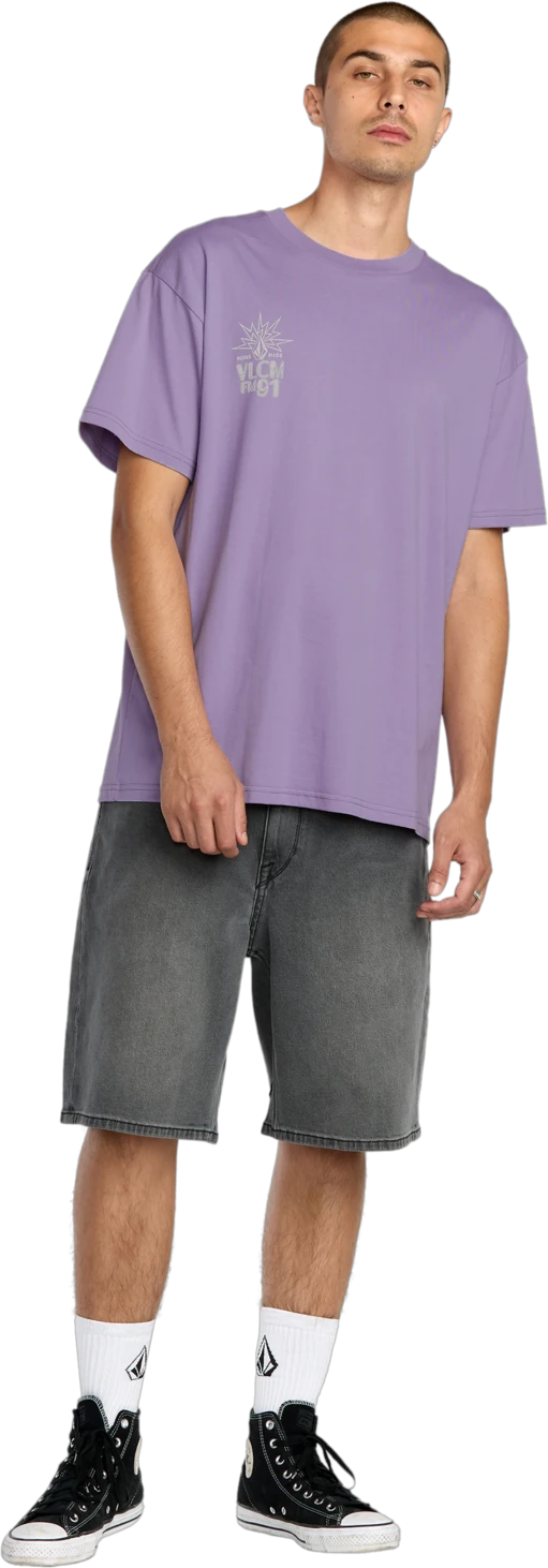 Volcom Tune In camiseta manga corta hombre detail 4 | Purple Ash