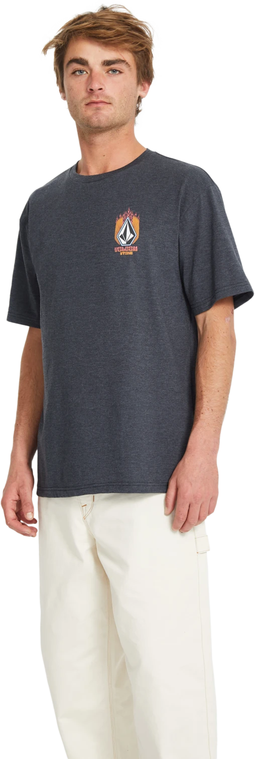Volcom Draggin Stone Hth camiseta manga corta hombre detail 2 | HEATHER BLACK