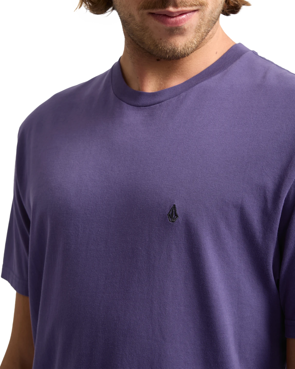 Volcom Solid Stone Emb camiseta manga corta hombre detail 2 | Dark Purple