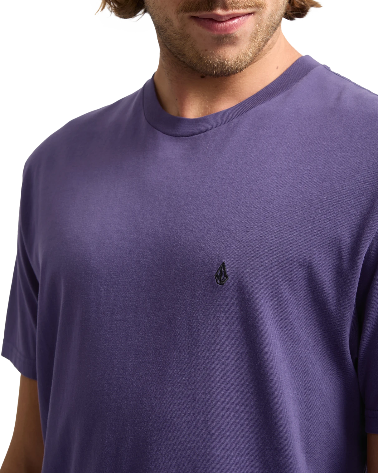 Volcom Solid Stone Emb camiseta manga corta hombre detail 2 | Dark Purple