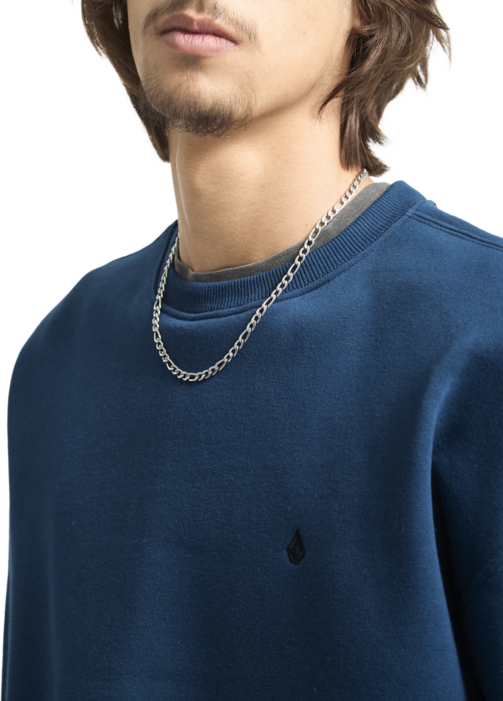 Volcom Single Stone sudadera hombre detail 2 | Cosmic Blue
