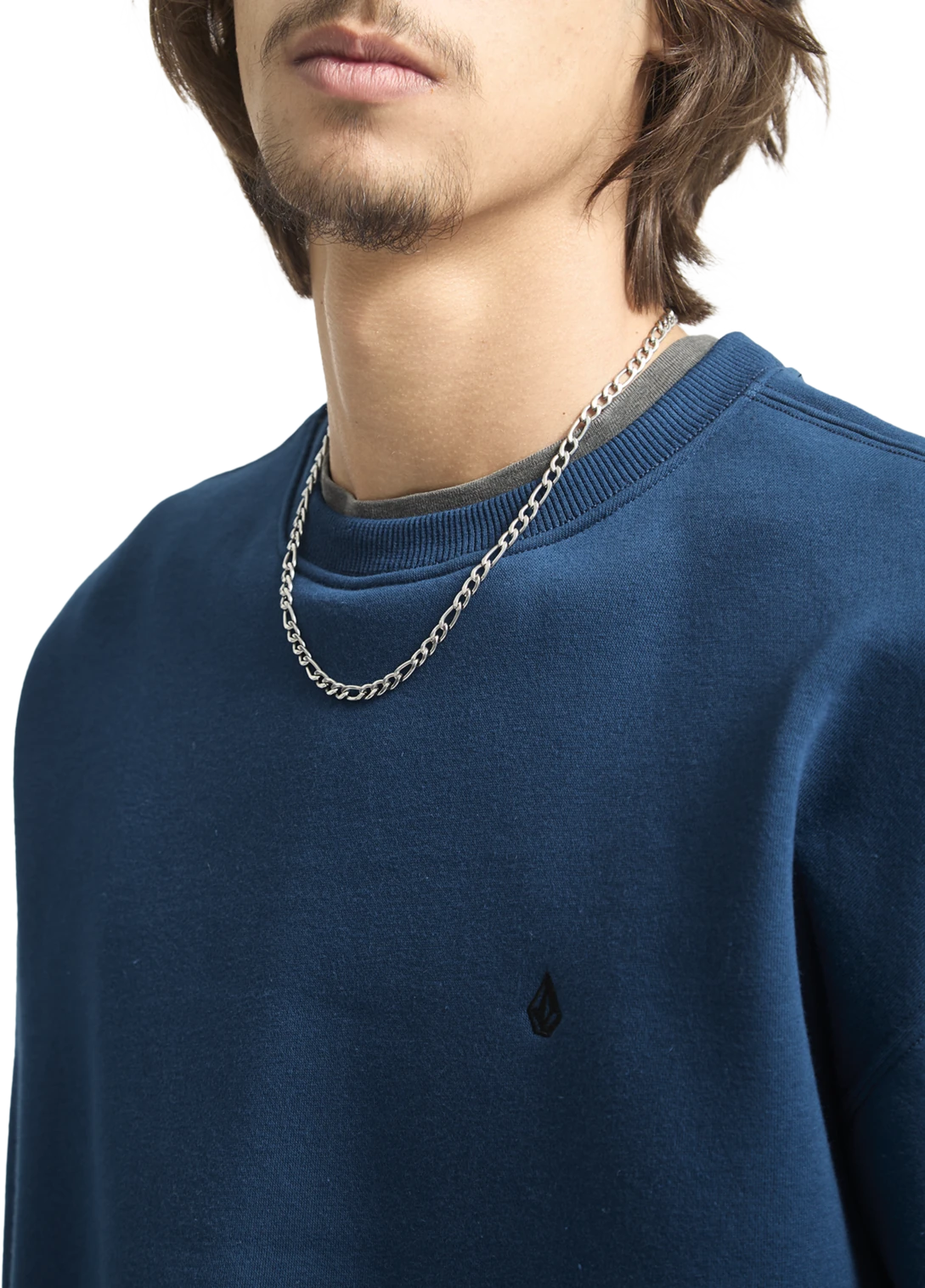 Volcom Single Stone sudadera hombre detail 2 | Cosmic Blue