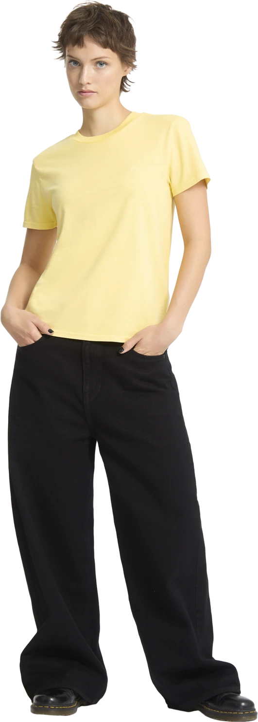 Volcom Solid Stone Emb camiseta manga corta mujer detail 5 | Dawn Yellow