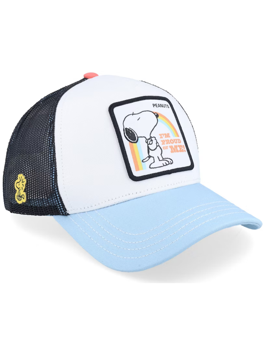 Capslab x Peanuts (Snoopy) Trucker Cap – Schwarz/Blau/Weiß