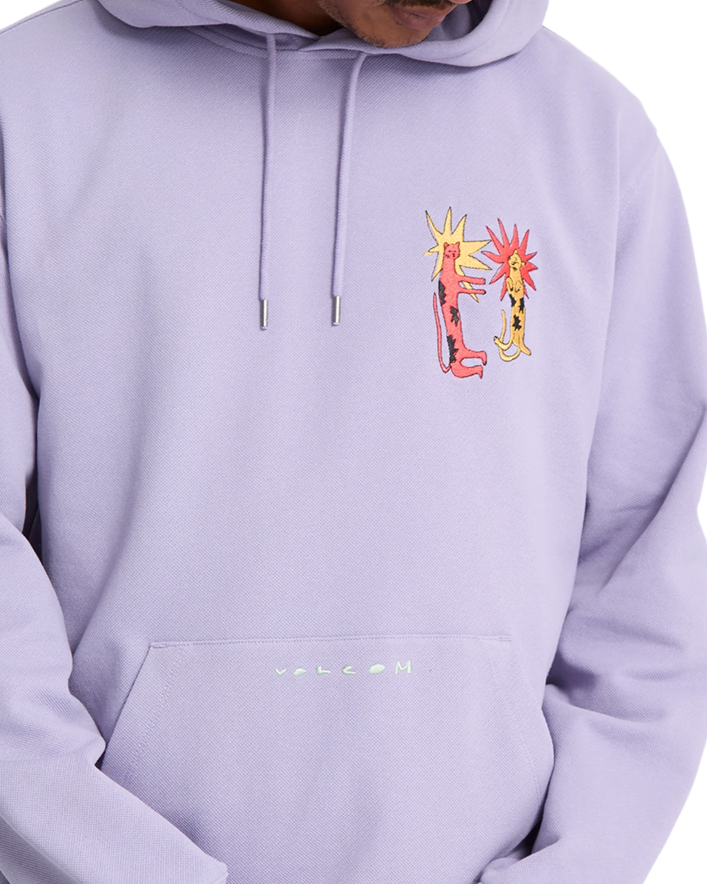 Volcom Longo Cats sudadera con capucha hombre detail 6 | Purple Ash