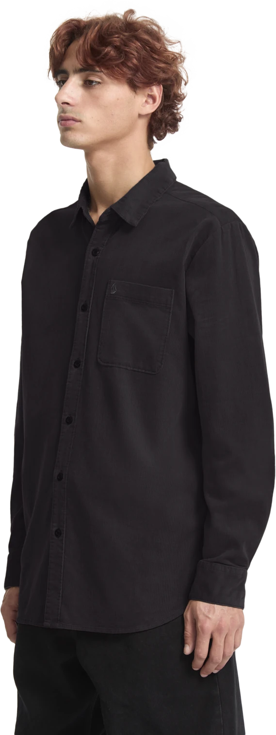 Volcom Zander Shirt camisa manga larga hombre detail 4 | Asphalt Black