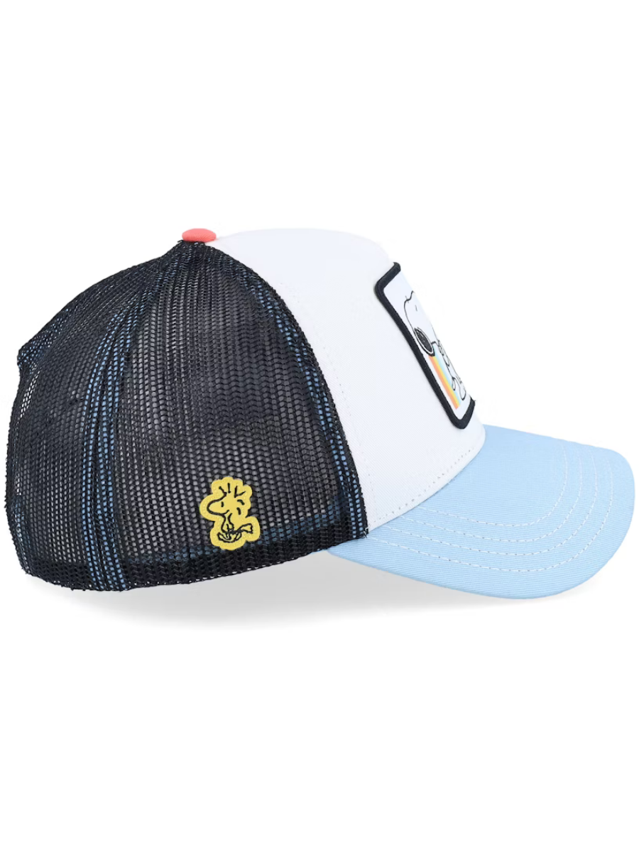 Gorra Trucker Capslab x Peanuts (Snoopy) - Negro/Azul/Blanco