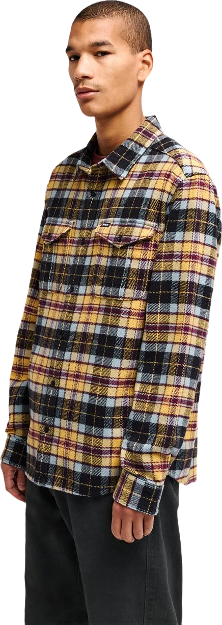 Rvca Hugues Heavy Flannel Camisa de manga larga Naranja Hombre camisas hombre detail 4 | Naranja