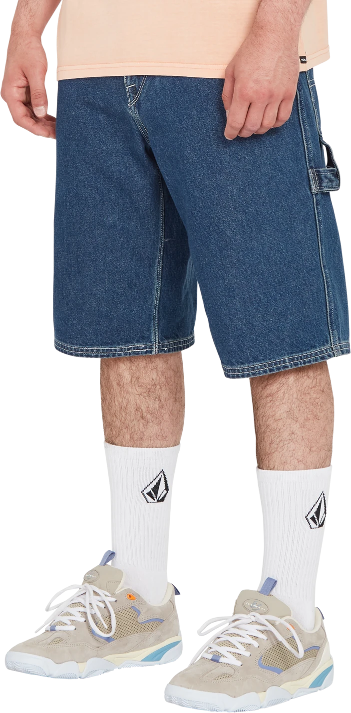 Volcom Labored Denim Utility Short denim short hombre | Indigo Ridge Wash