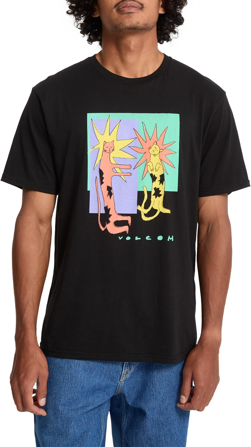 Volcom Longo Cats camiseta manga corta hombre detail 3 | Black
