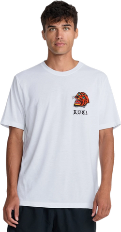 Rvca RVCA Kaleb Tiger Camiseta Blanco Hombre camiseta manga corta hombre | Blanco