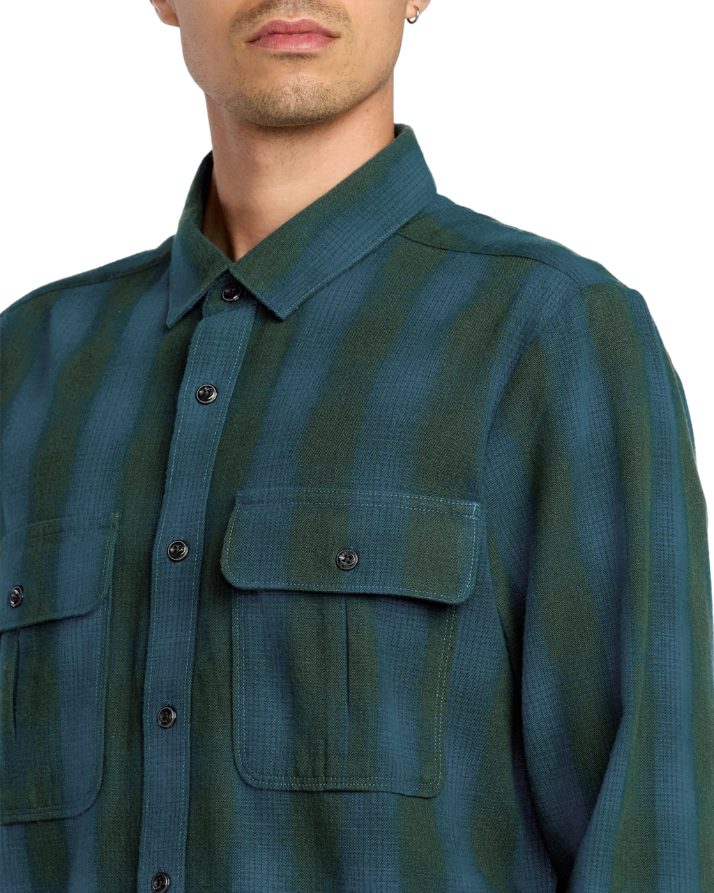 Volcom Shadowstone Flannel Shirt camisa manga larga hombre detail 3 | Scarab