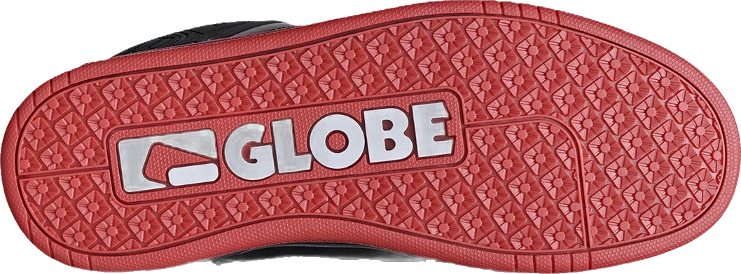 Globe Tilt calzado hombre detail 2 | Black/Red/Charcoal