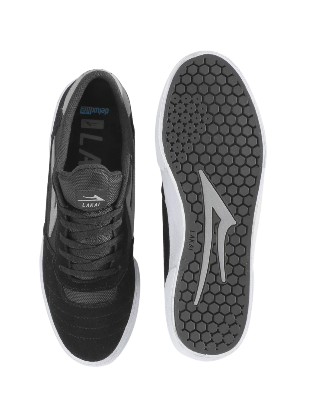 Lakai Cambridge | Black/Grey Suede Skate Shoes