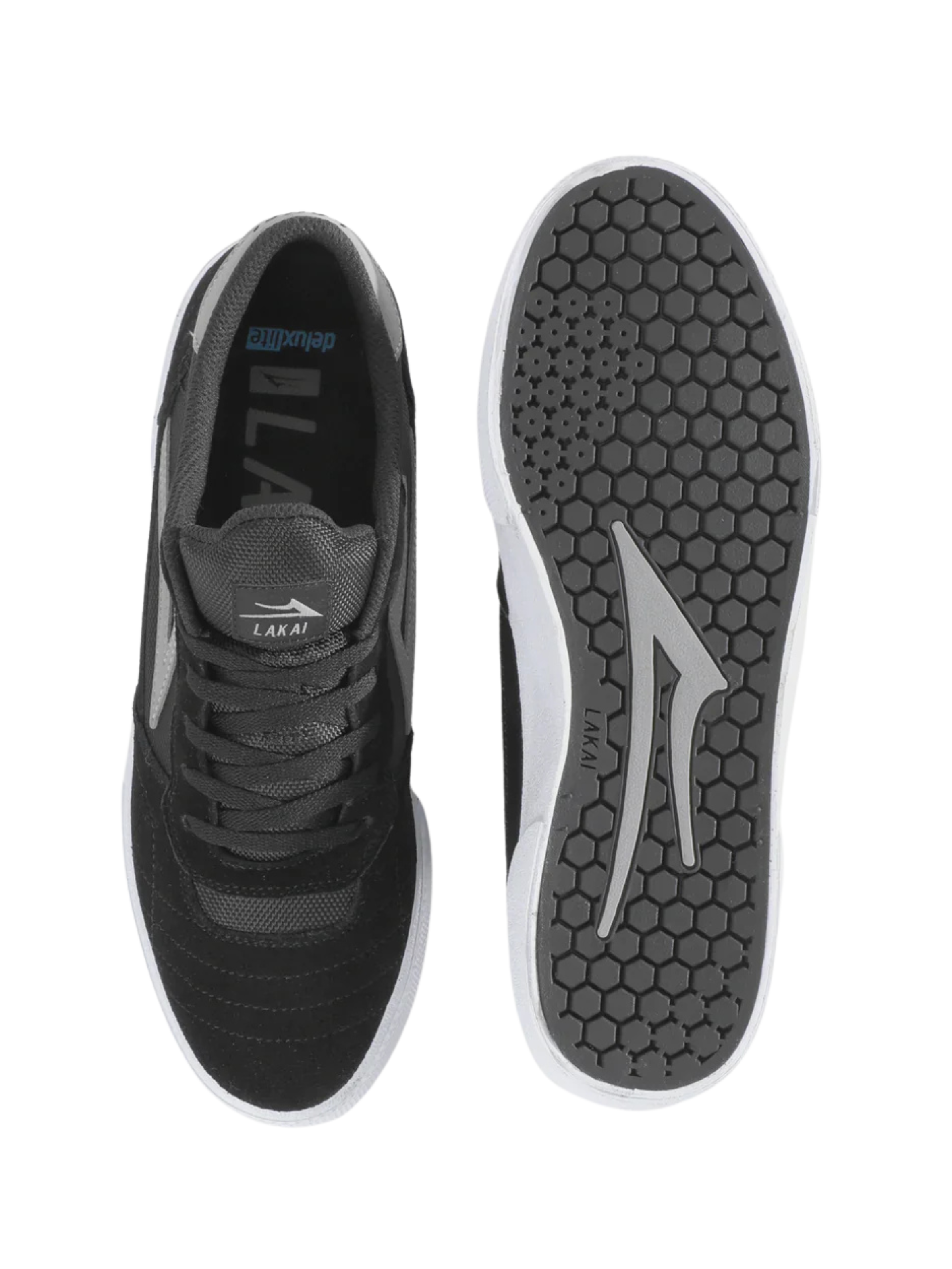 Lakai Cambridge | Black/Grey Suede Skate Shoes