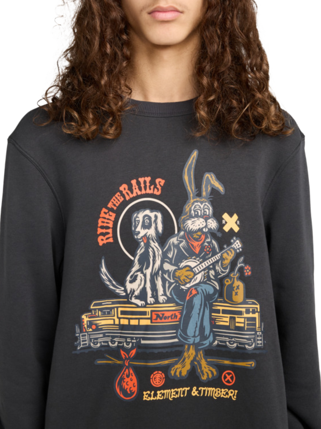 Sudadera Element Timber Aboard Crew - Off Black