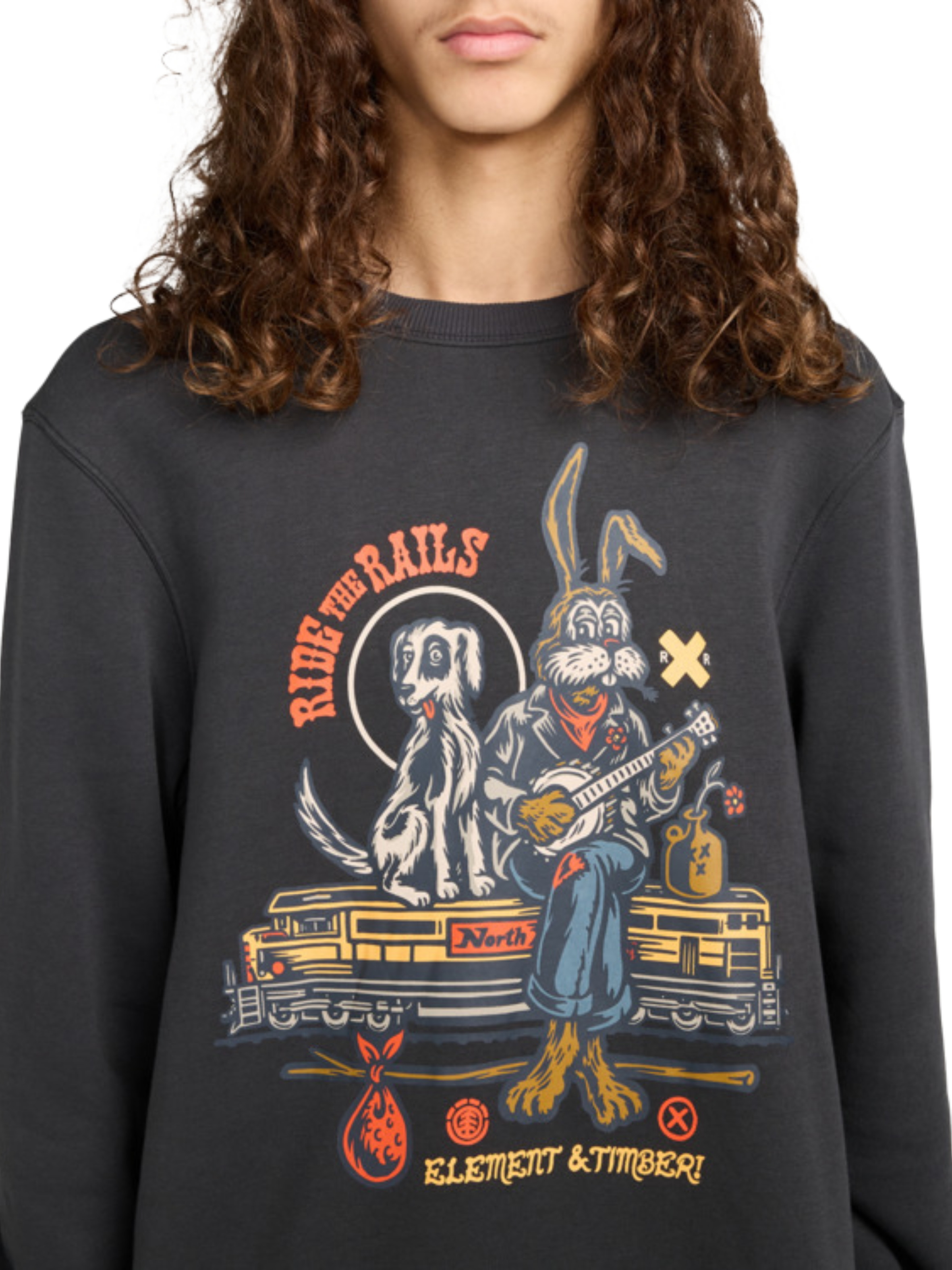 Sudadera Element Timber Aboard Crew - Off Black