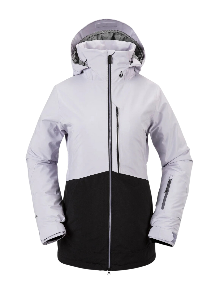 Jaqueta de snowboard feminina Volcom 3D Stretch GoreTex - Lilás Cinza