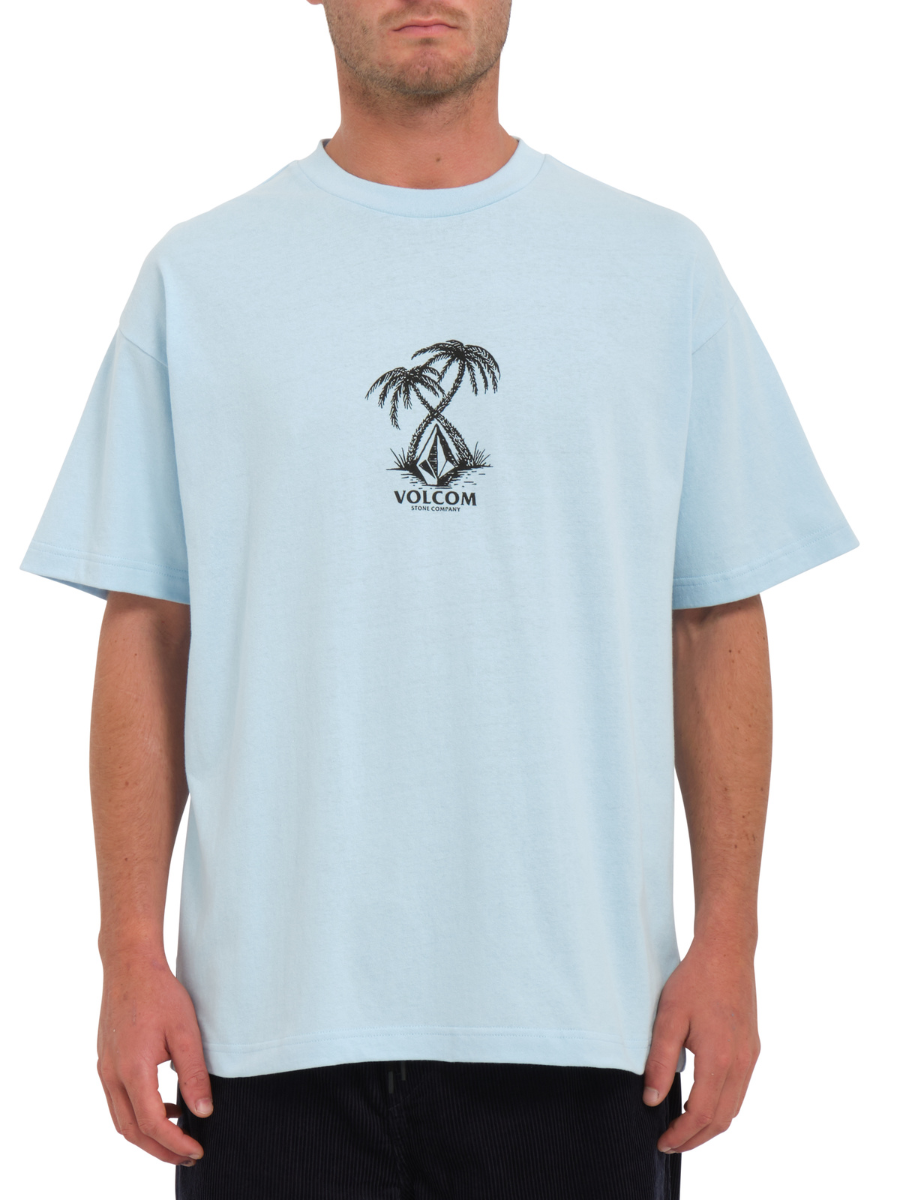 Camiseta Volcom CrossPalm - Misty Blue | Camisetas de hombre | Camisetas manga corta de hombre | Volcom Shop | surfdevils.com