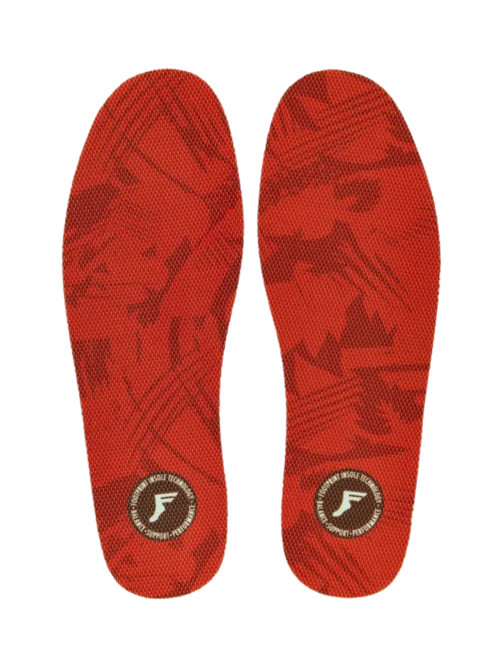 Footprint Kingfoam Flat Insoles 5mm Red Camo