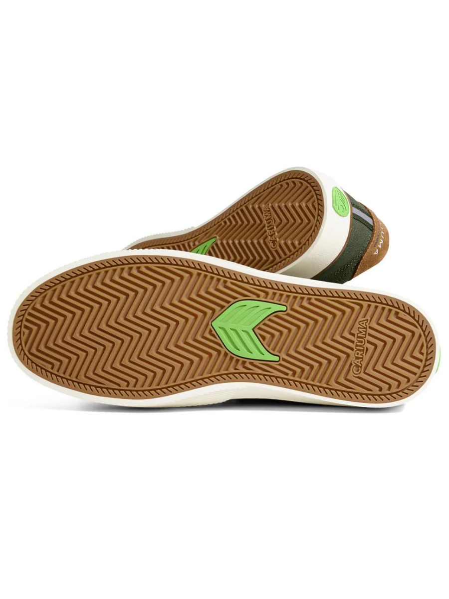 Cariuma Naioca Pro Skate Shoes - Bronze Green Suede Deep Linchen