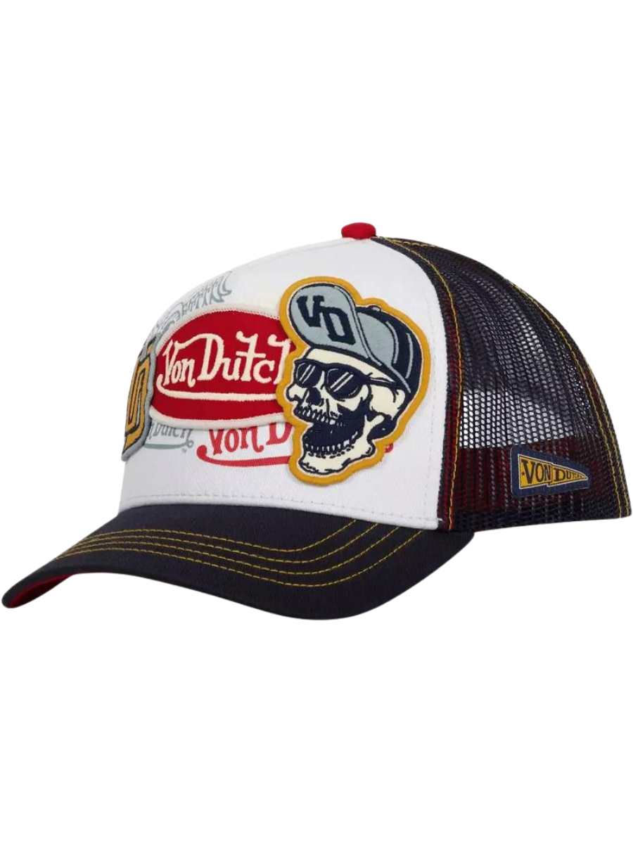 Von Dutch Trucker Bad CT Cap - White Navy