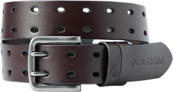 Volcom Two Spike Leather Belt cinturones hombre | Brown