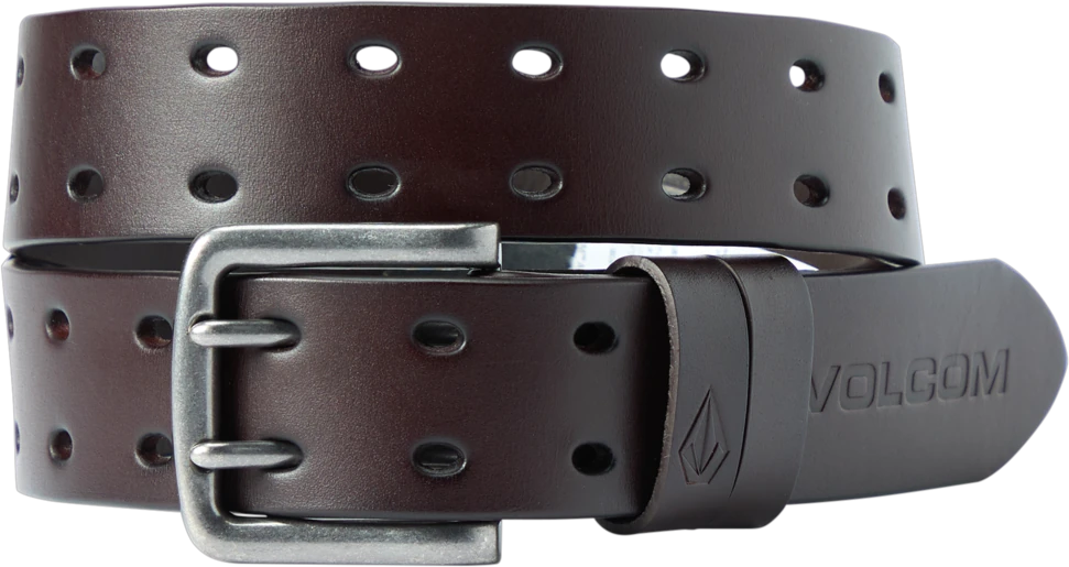 Volcom Two Spike Leather Belt belt hombre | Brown
