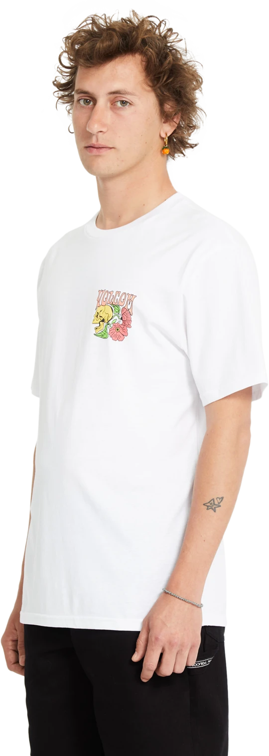 Volcom TOOFLOW BSC SST camiseta manga corta hombre detail 2 | White