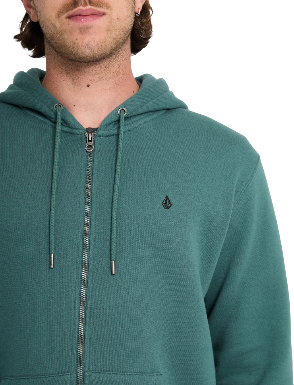 Volcom SINGLE STONE ZIP sudadera con capucha hombre detail 3 | Rifle Green