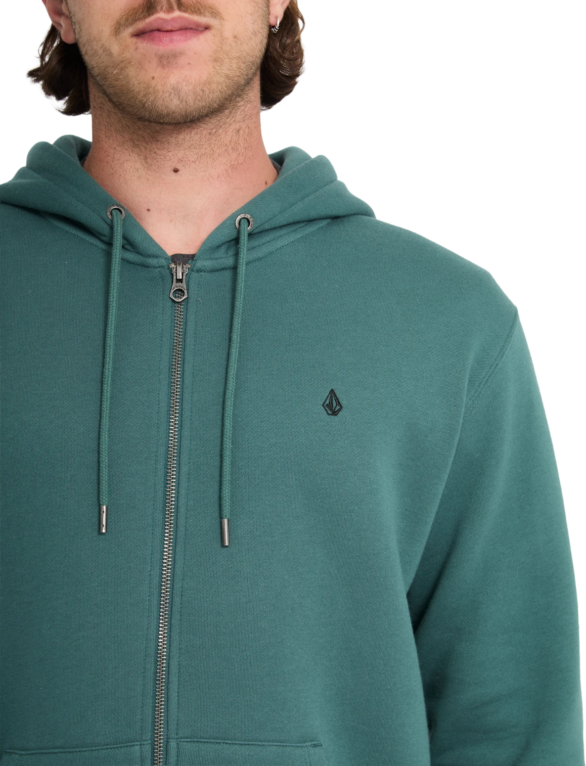 Volcom SINGLE STONE ZIP sudadera con capucha hombre detail 3 | Rifle Green
