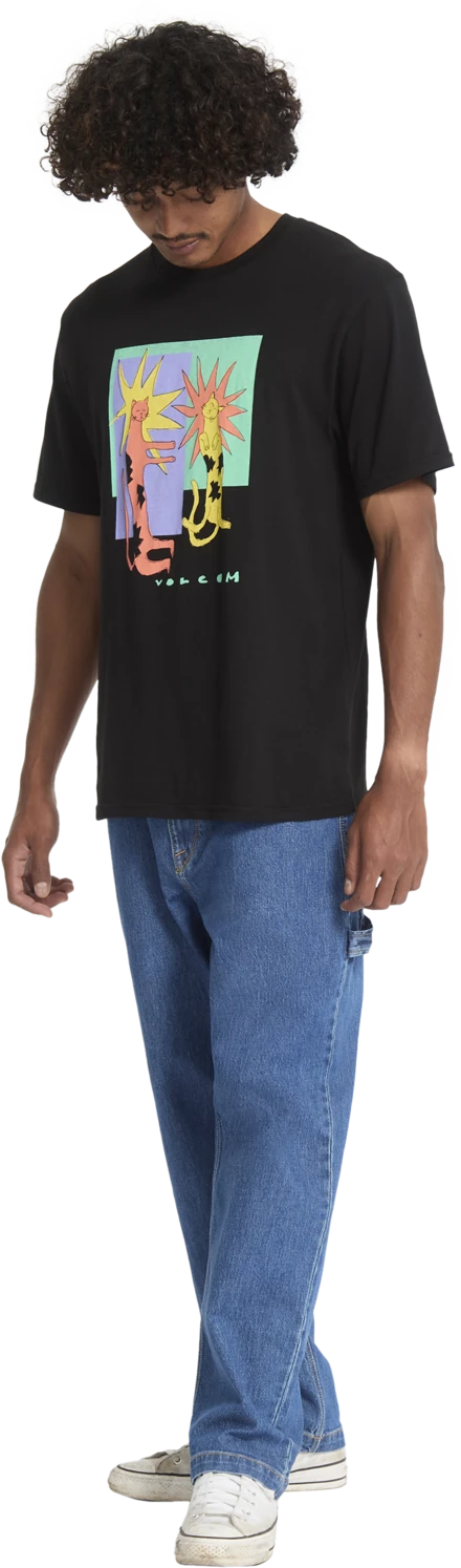 Volcom Longo Cats camiseta manga corta hombre detail 6 | Black