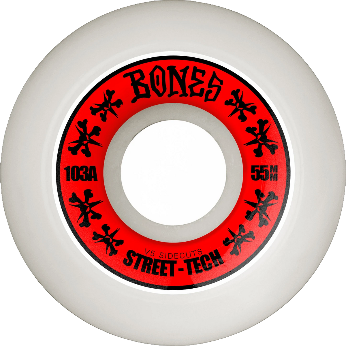 Bones Wheels STF Annuals V5 Sidecut 55mm White 103a ruedas del monopatín | White