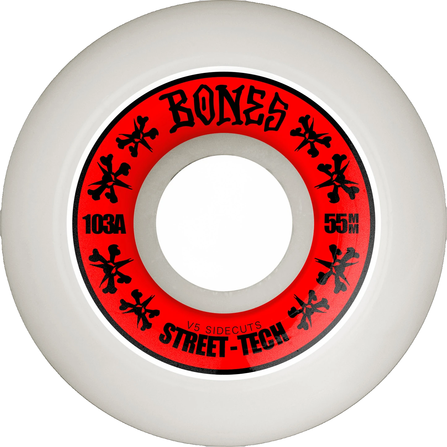 Bones Wheels STF Annuals V5 Sidecut 55mm White 103a wheels | White